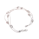 Conjunto de design ovalado colar 45 cm pulseira 20 cm Prata 925 Joias em corrente para mulheres Acessórios de festa de casamento presente 6