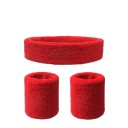 Conjunto de diadema deportiva y dos muñequeras Diseño de algodón colorido Material absorbente para deportes, running, ciclismo y juegos de pelota 3