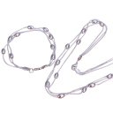 Conjunto de diseño ovalado collar 45 cm pulsera 20 cm Plata 925 Joyería de cadena para mujeres Accesorios de fiesta de boda regalo 1