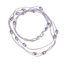Conjunto de diseño ovalado collar 45 cm pulsera 20 cm Plata 925 Joyería de cadena para mujeres Accesorios de fiesta de boda regalo 3
