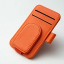 Conjunto de dois suportes para carro para óculos, cartões, bilhetes e caneta para o visor, fixação magnética, plástico resistente e couro 7