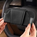 Conjunto de dois suportes para óculos, cartões e bilhetes de carro com ventosa rotativa a 360 graus em plástico ABS e PVC resistente na cor preta 4