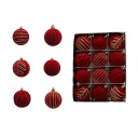 Conjunto de Doze Bolas de Natal 6 cm Seis Decorações em Dois Exemplares Ornamentos para Árvore de Natal 6 x 6 x 7 cm 1