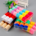 Conjunto de elásticos de cabelo em algodão - 66 unid 1