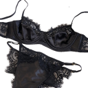 Conjunto de encaje para mujer, sujetador y bragas con superficie lisa, elastano y poliéster para uso diario de lencería 1