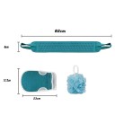 Conjunto de esfoliação corporal Cinta 82 x 8 cm Luva 23 x 12,5 cm Esponja de lufa Conjunto de esfoliação para duche e banho 2