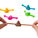 Conjunto de estilingue com figuras elásticas 5 pcs brinquedo elástico 10 cm diversão antistress para crianças e adultos 3