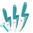 Conjunto de facas de cerâmica 3 pcs e descascador 4