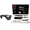 Conjunto de facas de cozinha com afiador 6 pcs 4