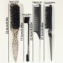 Conjunto de ferramentas de cabeleireiro para cabelo 4 pcs Escova para rabo de cavalo padrão leopardo Pente com ponta Escova para contornos 1
