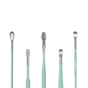 Conjunto de ferramentas para limpeza de ouvidos 6 pcs com estojo Aço inoxidável Escovas auriculares multifuncionais Removedores de cera 8