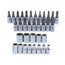Conjunto de ferramentas para reparação de automóveis 46 pcs 1/4" Chaves de soquete Chaves Allen Chaves de soquete Com estojo 23 x 12 x 4 cm Conjunto 2