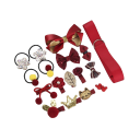 Conjunto de ganchos e elásticos para cabelo infantil 18 pcs 3