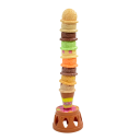 Conjunto de gelados para crianças Brinquedo de cozinha para crianças Simulação de venda de gelados Bolas de cone concha Presente 2