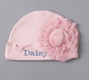Conjunto de gorro y babero para niña 2