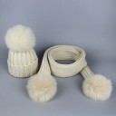 Conjunto de gorro y bufanda de invierno para mujer 10