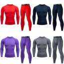 Conjunto de hombre de leggings y camiseta de manga larga, escote redondo, poliéster 2