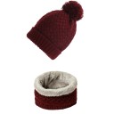 Conjunto de inverno de senhora gorro e gola 13