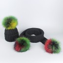 Conjunto de inverno feminino com gorro e cachecol 1