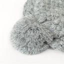 Conjunto de inverno feminino de gorro e cachecol 3