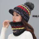 Conjunto de invierno para mujer de gorro y bufanda 2