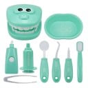 Conjunto de juego de dentista Conjunto de limpieza dental infantil con modelo de boca Herramientas para el cuidado dental Jugar a ser médico 6