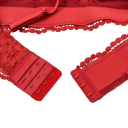 Conjunto de lencería de encaje para mujer con liguero y medias sujetador bragas poliamida elastano para uso diario 5