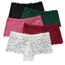 Conjunto de lencería de encaje para mujer, sujetador y bragas, elastano, poliamida para uso diario 10