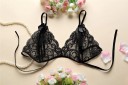 Conjunto de lencería de encaje transparente J2714 1