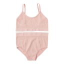 Conjunto de lencería de mujer, braguitas de cintura alta y bralette sin aros con ribete elástico 11