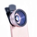 Conjunto de lentes de clip para telemóvel 2 em 1 Grande angular 0,45x e macro 12,5x com clipe universal para iPhone e Android 6