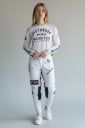 Conjunto de motocross camiseta y pantalones Unisex con manga larga y paneles de malla de poliéster y nylon Verde oscuro con elementos amarillos 5