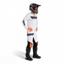 Conjunto de Motocross Camisola e Calças Camisola Perfurada de Manga Longa e Calças com Fivela Poliéster e Nylon Branco com Detalhes Pretos 2