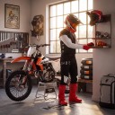 Conjunto de Motocross Camisola e Calças Camisola Perfurada de Manga Longa e Calças com Fivela Poliéster e Nylon Camisola Preto e Branco e Calças 6