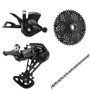 Conjunto de mudança para bicicleta 11 velocidades 11–42T liga desviador mudança cassete e corrente para bicicleta de montanha e estrada 2