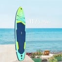 Conjunto de Paddleboard Inflável 11' 335 x 81 x 15 cm PVC Três Camadas EVA Almofada Capacidade 180 kg com Bomba Remo e Barbatana para Iniciantes e Famílias 6
