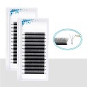 Conjunto de pestanas individuais artificiais em forma de W Pestanas adesivas de qualidade D 0,07 mm Pestanas falsas pretas de aparência natural 1