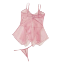 Conjunto de pijama para mujer con detalles de encaje y corte suelto, camisón y bragas, poliéster, talla universal para dormir 2