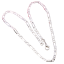 Conjunto de Plata 925 Collar 45 cm Pulsera 20 cm 4 mm Cadena Estéril Elegante Joyería Unisex para Boda y Fiesta 4