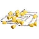 Conjunto de pontas de mistura dentárias descartáveis 1:1 em borracha de silicone para impressões Pontas de mistura intraorais dentárias 100 unidades de pontas e 50 unidades de bicos 2