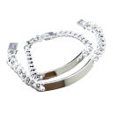 Conjunto de pulseras 925 2 pcs 10 mm Cadena lisa lateral Plata de ley Joyería unisex elegante para boda compromiso fiesta 3