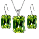 Conjunto de regalo para mujer collar y pendientes con piedra decorativa V185 2