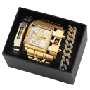 Conjunto de relojes para hombre con pulseras 3 uds. 3