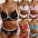 Conjunto de Renda Feminino - Sutiã e Cuecas P709 1