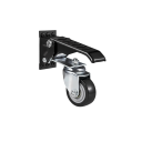 Conjunto de rodas giratórias com travão 160×70×174 mm, acabamento preto, estrutura metálica, 4 unidades no conjunto incluindo parafusos e luvas 5