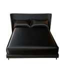 Conjunto de roupa de cama com superfície de cetim Lençol com elástico 120 x 200 cm + 2x capa de almofada 50 x 75 cm Lisa e brilhante 7