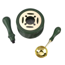Conjunto de Selagem 3 pcs Conjunto para Produção de Ceras de Selagem Colher de Selagem, Aquecedor de Cera de Selagem e Cabo de Selo 11