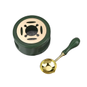 Conjunto de Selos 2 pcs Conjunto para Produção de Ceras de Selo Colher de Selo e Aquecedor de Cera de Selo 11