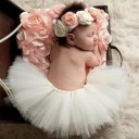 Conjunto de sesión de fotos para niñas: falda y diadema 1