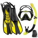 Conjunto de Snorkel L/XL Fins de Natação 42-47 18 x 41,5 cm Máscara de Mergulho e Snorkel Equipamento para Natação Recreativa e Exploração Subaquática 6